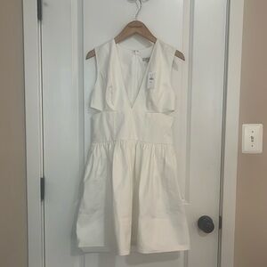 Banana republic white dress with side cut outs